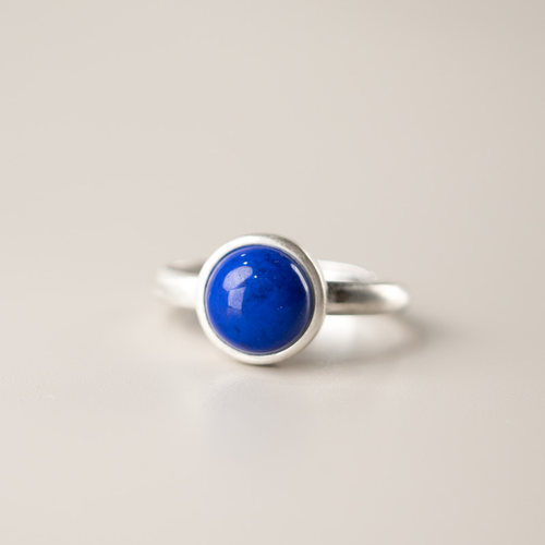 非鱼之家青金石925银饰戒指手饰