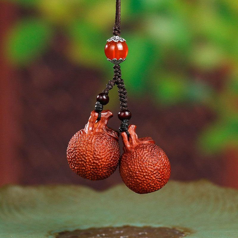 花梨木雕杨梅扬眉吐气创意手把件中式木质手机包包饰品吊饰挂件,家居饰品,装饰摆件,淘宝优惠券,粉丝福利购,淘宝优惠卷