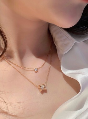 中国风大小弹簧蛮腰项链女小众设计感高级轻奢慈善款小红人锁骨链