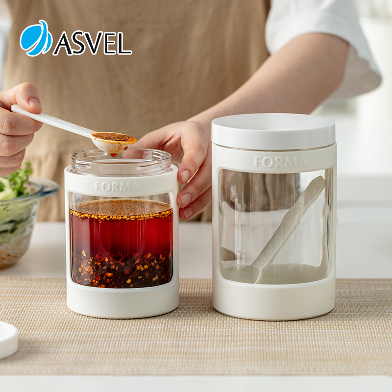 日本asvel密封保鲜食品级玻璃罐