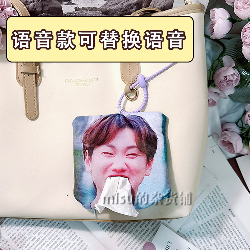 汪苏泷挂件纸巾包挂饰纸巾盒语音抽纸盒玩偶抽象整活抽纸袋定制图片