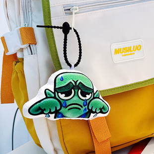 哥布林流泪咪咪咪语音挂件发声玩偶可录音玩具来图定制钥匙扣包挂