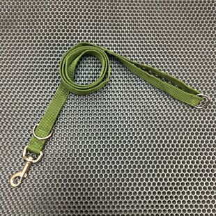 军绿狗狗拉带牵绳 两用牵引狗绳狗狗牵绳遛狗绳 萨摩金毛狗链狗带