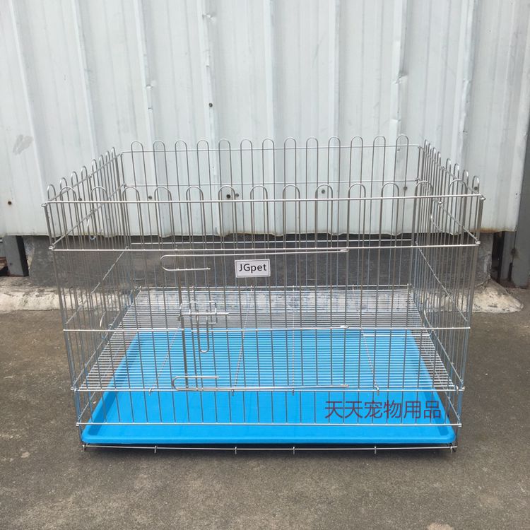 不锈钢狗笼狗围栏猫狗展示笼宠物跑笼可折叠加粗中小型犬狗笼栅栏