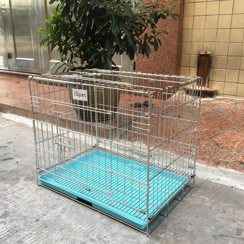 不锈钢狗笼宠物笼带厕所易清洗小型犬中大型犬室内室外狗笼子加粗