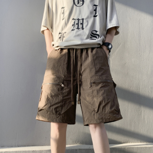 潮流工装 短裤 五分裤 男裤 宽松男士 时尚 休闲裤 纯色夏季 休闲百搭美式