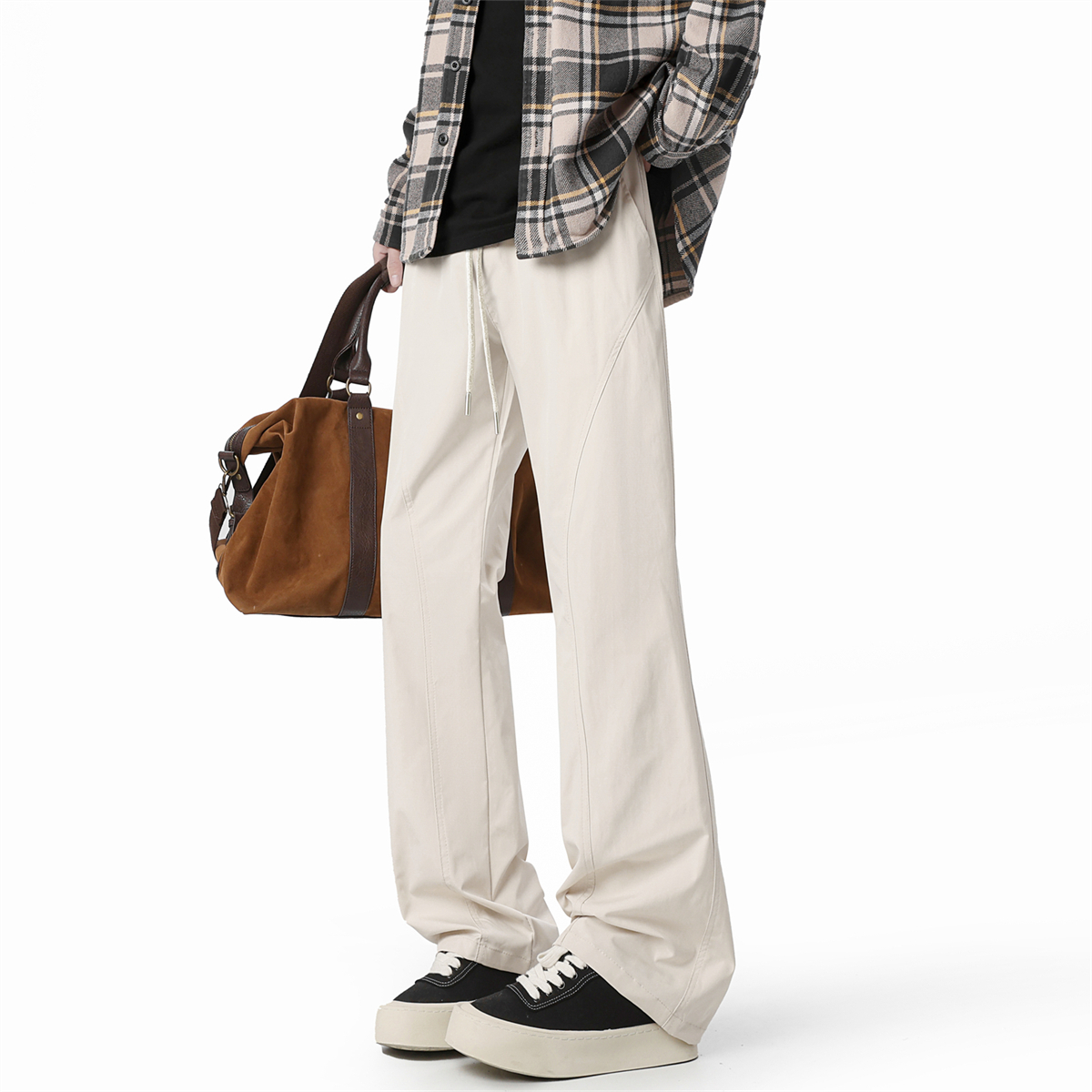 新款夏季男休闲裤工装裤冲锋裤薄款速干港风冰丝潮流长裤