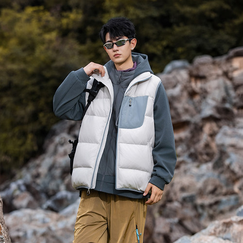 2025冬季新款男士工装羽绒马甲