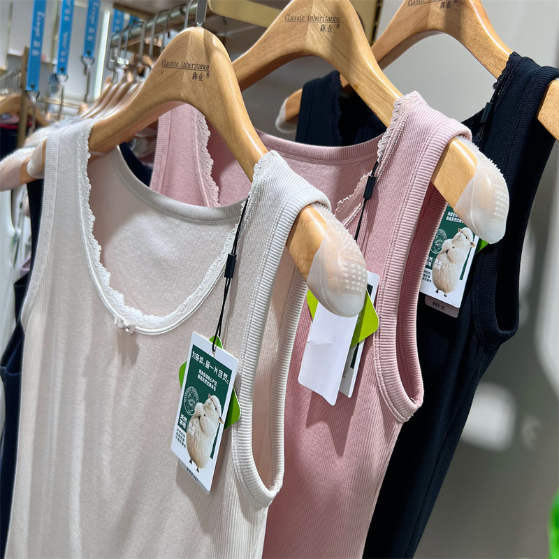 天然体秋冬新款保暖背心马甲女