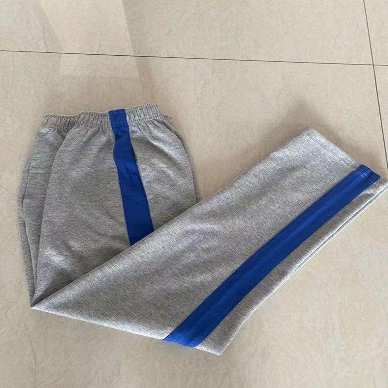 定做中小学生纯棉加绒加厚浅灰直筒拼藏蓝宽杠冬款校服长裤,童装/婴儿装/亲子装,校服/园服,淘宝优惠券,粉丝福利购,淘宝优惠卷