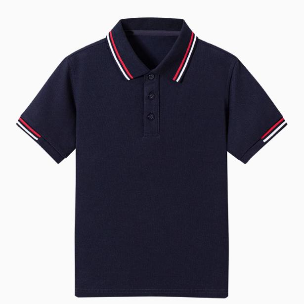 夏季纯棉童装翻领上衣POLO衫班服