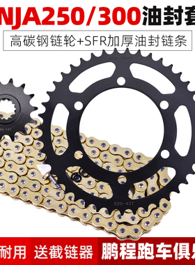 适用川崎小忍者Z250 EX300R NINJA400链条链盘套链轮大齿牙盘改装