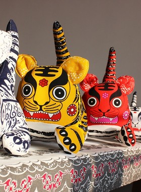 老虎十二生肖布艺手工中式风礼物