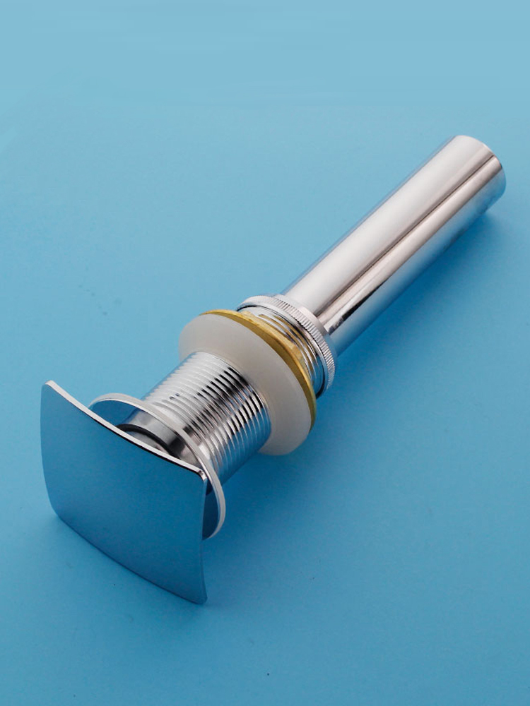 方形azos全铜面盆龙头下水器落水器面盆下水器方盖带分水孔排水器