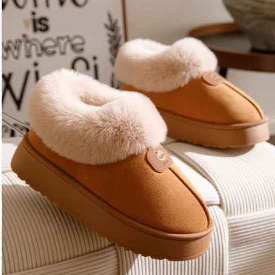 棉拖鞋女士冬季2025新款保暖外穿厚底室内家居防滑月子鞋棉鞋包跟