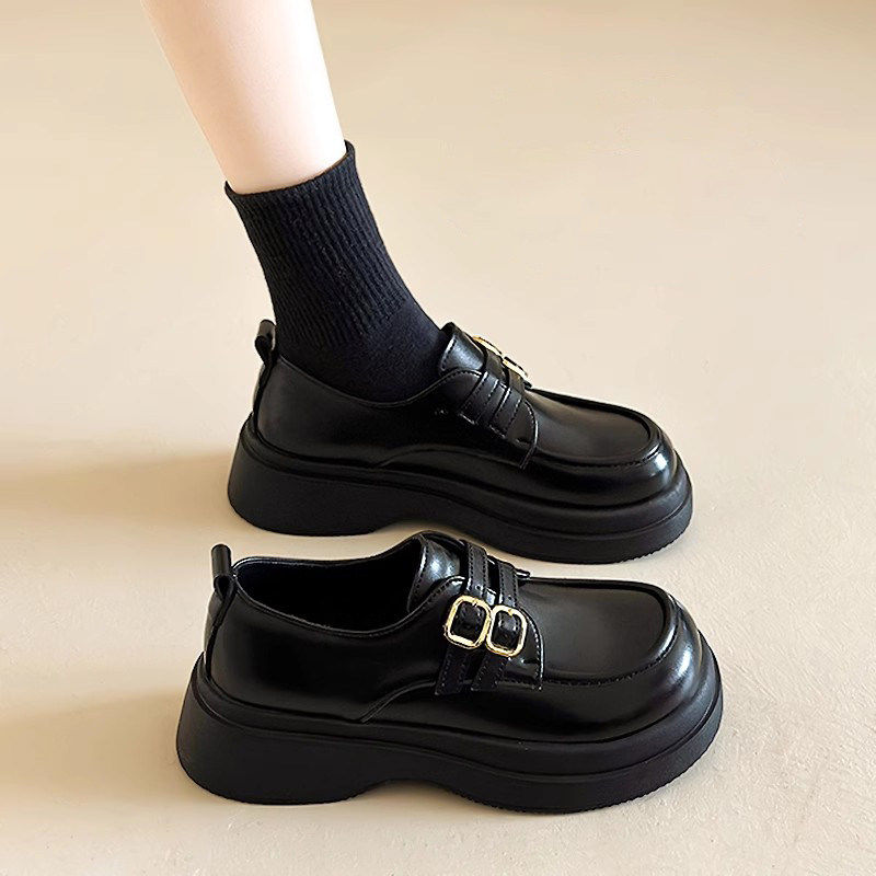 女鞋真皮乐福鞋2025新款秋冬英伦风jk玛丽珍鞋厚底增高通勤小皮鞋