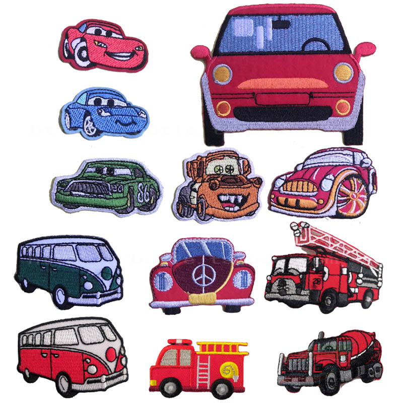 背胶布贴卡通汽车童装牛仔衣裤