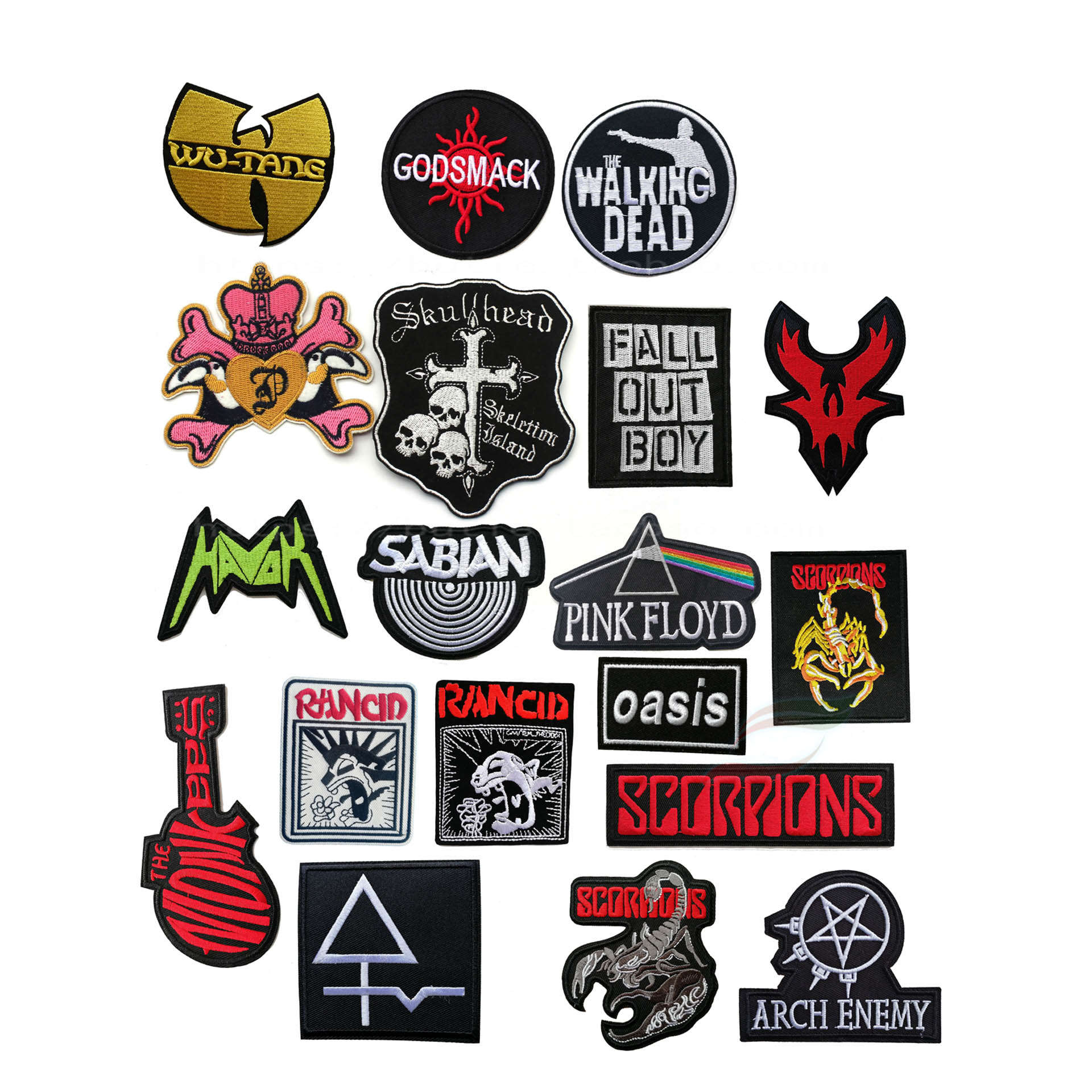 朋克摇滚十字架火焰海盗补丁贴