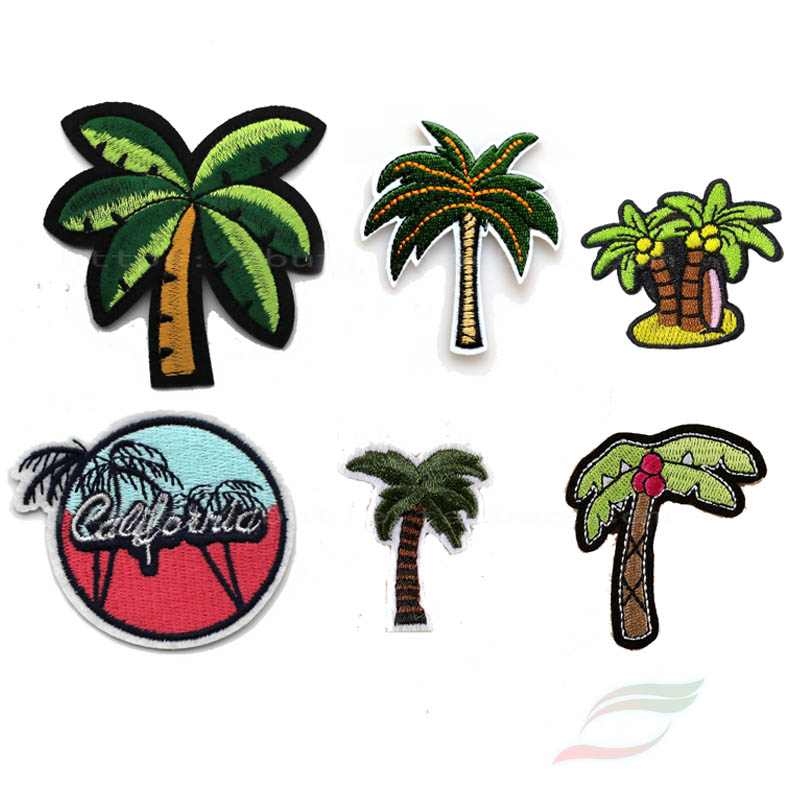 刺绣补丁贴背胶椰树手帐用