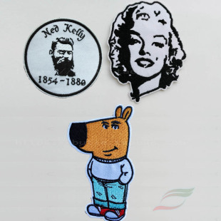熨烫背胶布贴B604刺绣人物影星Chill 饰贴补丁贴花 guy图像衣服装
