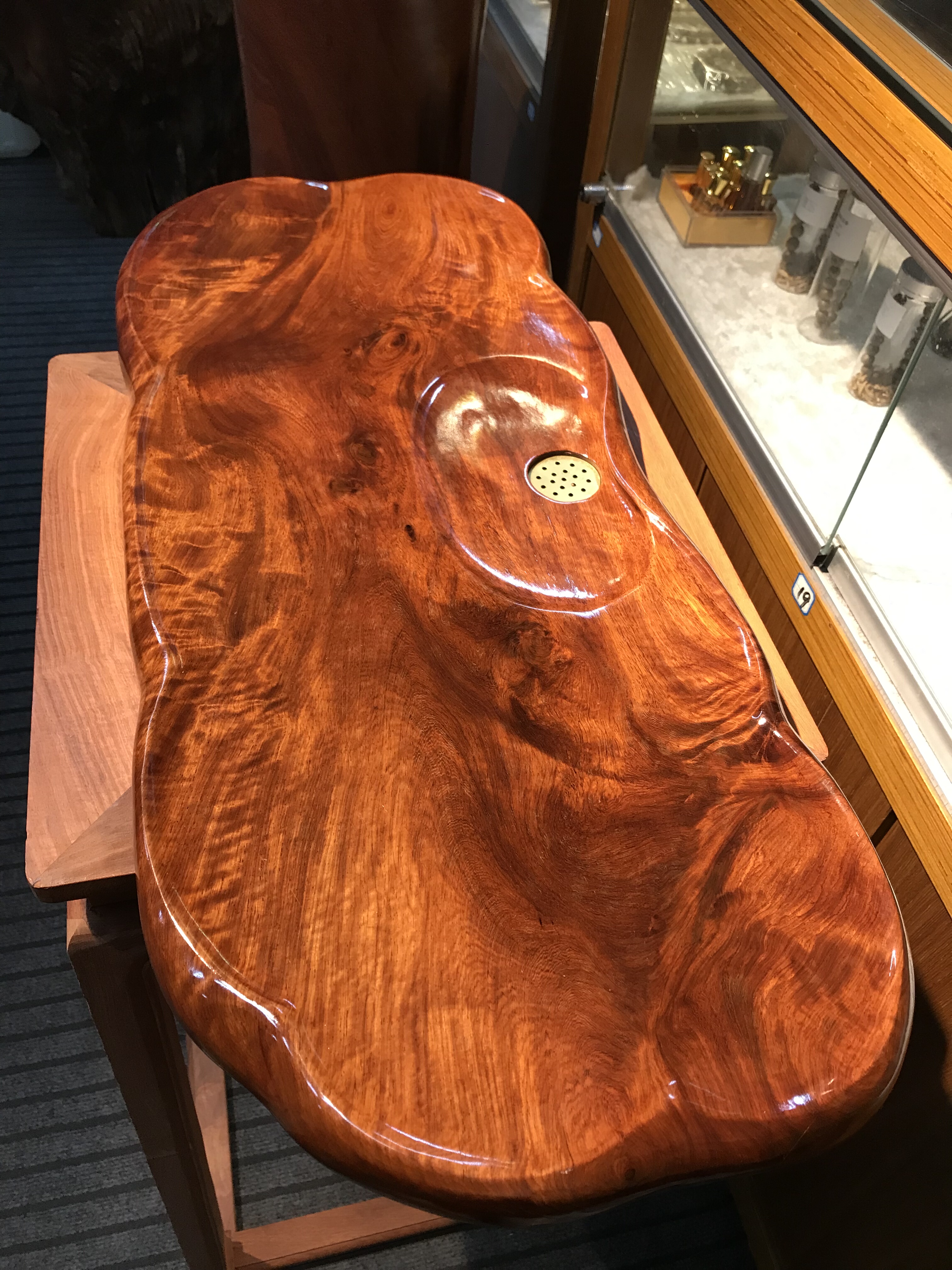 缅甸花梨木树根茶盘实木家用简约随型茶海茶台功夫茶具客厅桌面摆