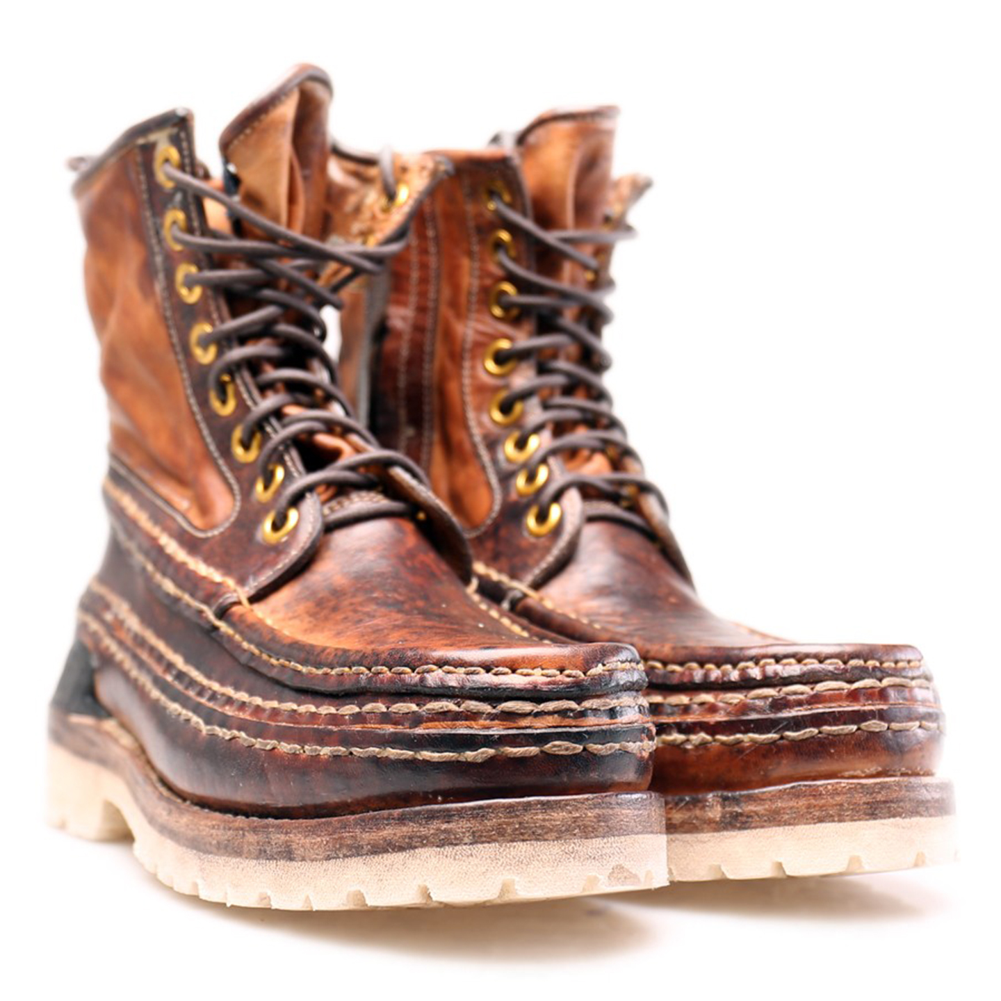 unclegui泥染高帮日系手工潮鞋