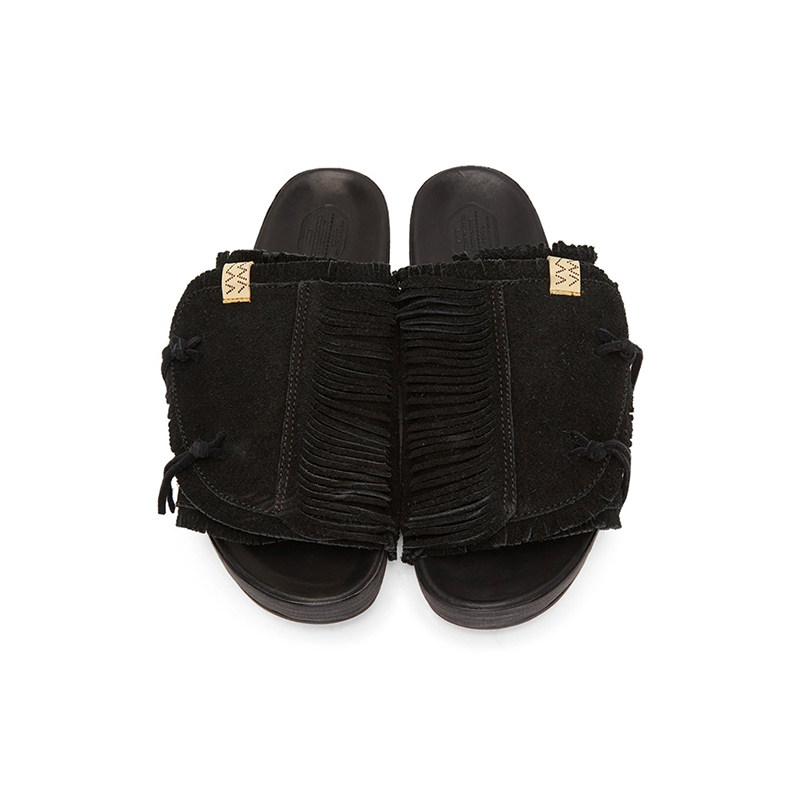 thumbnail for Visvim Uncle Gui CHRISTO summer new tassel cowhide heightened breathable suede drag tide