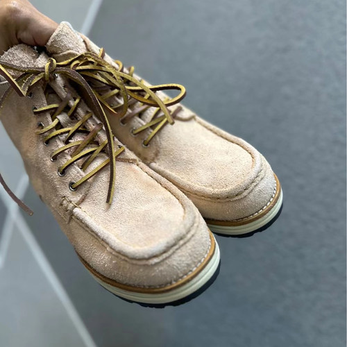 visvim uncle gui鹿绒皮手工固特异厚底减震鞋百搭马丁工装男靴潮 - 封面