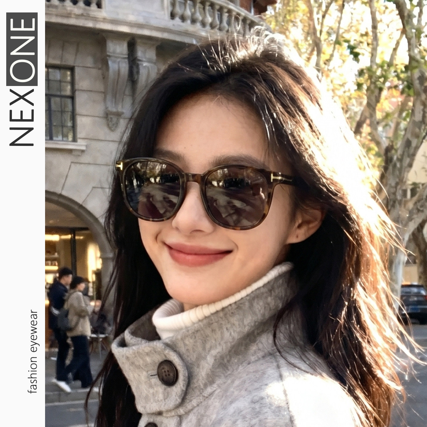 超轻玳瑁偏光太阳眼镜女潮韩版防紫外线方形网红复古素颜近视墨镜