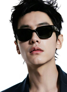 gm韩版复古墨镜男士痞帅个性猫眼米钉方形时尚太阳镜防紫外线街拍