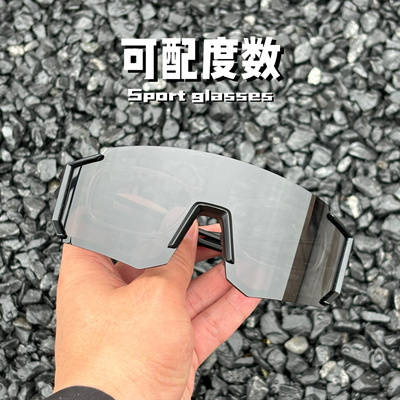 偏光可配度数骑行眼镜防风护目镜自行车公路墨镜卡近视太阳镜户外