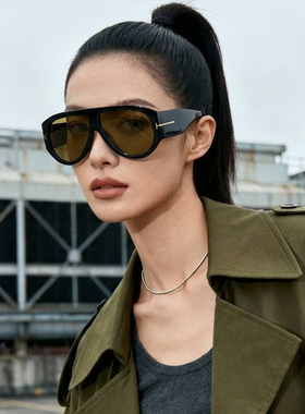 法式慵懒大框飞行员墨镜复古摩登修饰脸型鹅蛋脸遮阳太阳镜
