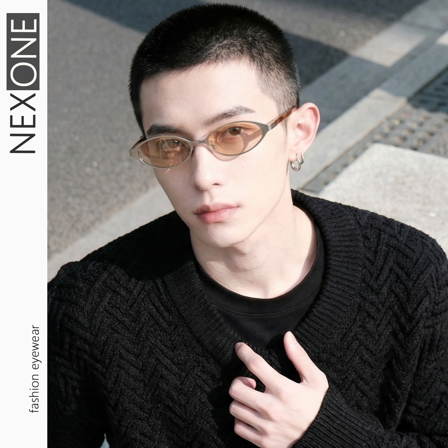 明星同款墨镜简约痞帅高级感复古茶色猫眼防紫外线潮流太阳眼镜