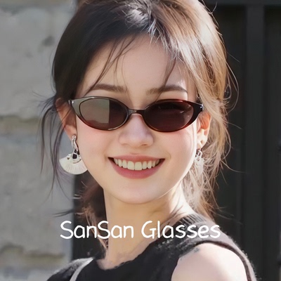 时尚小框猫眼玳瑁墨镜