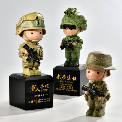 退伍军人纪念品送战友老兵男友女生手办定制退役留念创意圣诞礼物