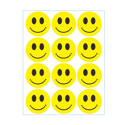 3cm彩色笑脸哭脸平脸贴纸