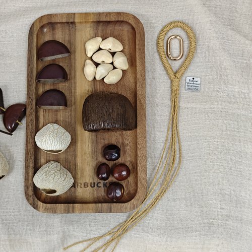 三四果壳风铃包包挂件饰品diy礼手摇铃天然果壳疗愈乐器串铃瑜伽