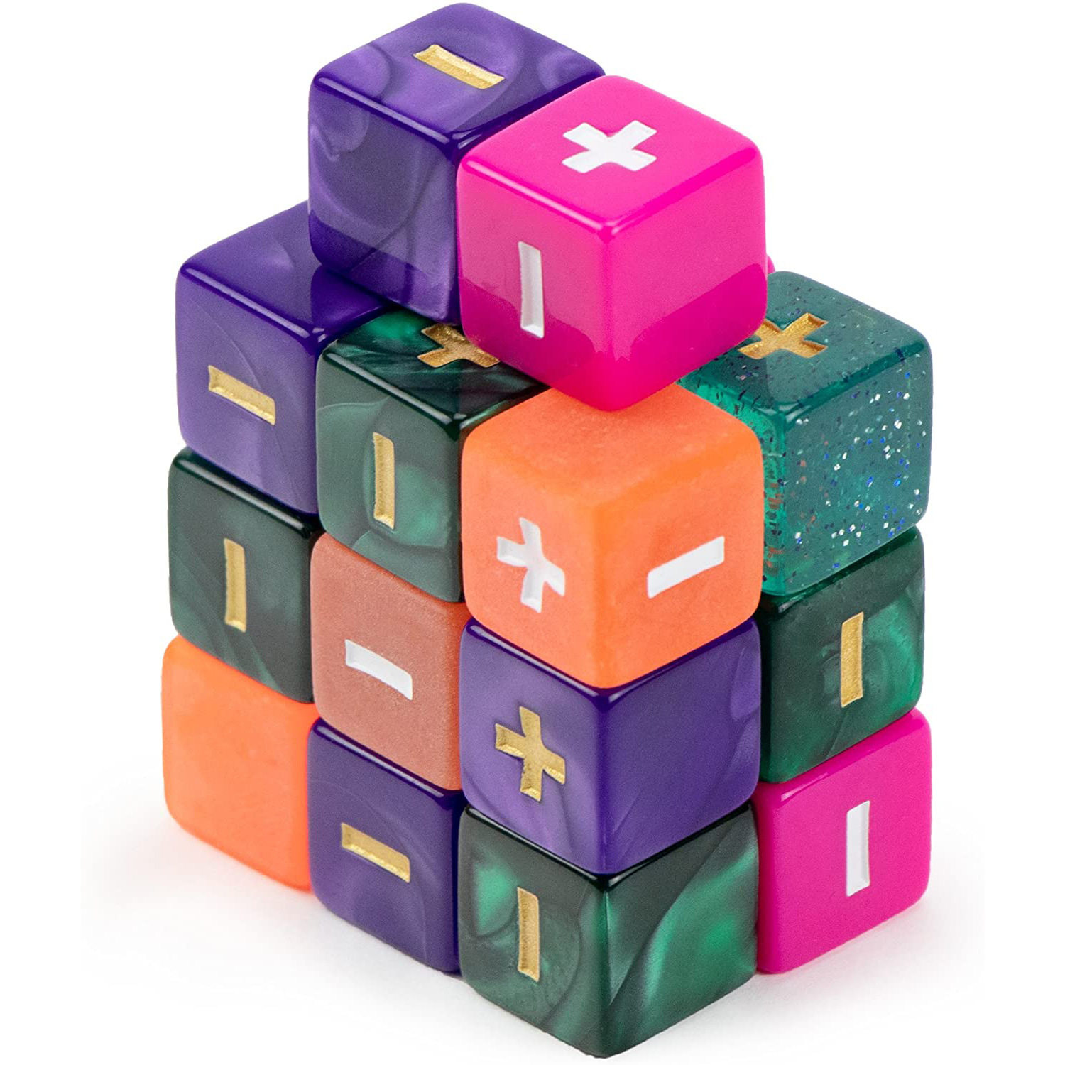 加减符号空白运算骰子  -色子16号 算术数学教学教具筛子 1.6cm