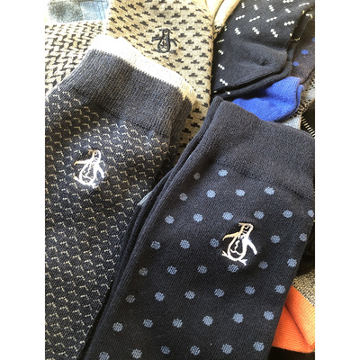 硬货企鹅刺绣合集 男士商务绅士袜高帮长筒男袜外贸原单出口潮袜