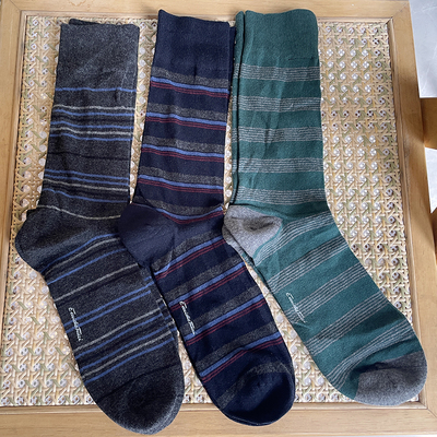 外贸单出口美国男士商务正装袜子纯棉中筒长袜绅士高腰西装礼服袜