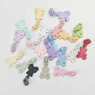 正品 拉链头羽绒服外套包包DIY高档配件 YKK彩色小熊拉链头3号服装