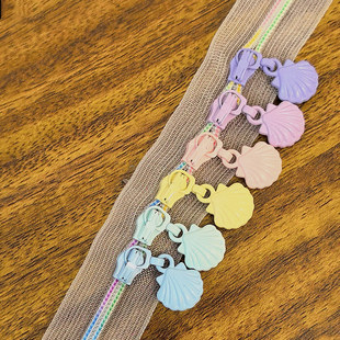 YKK拉链拉头彩色贝壳拉链头可配3号5号尼龙贝壳包diy精致系列