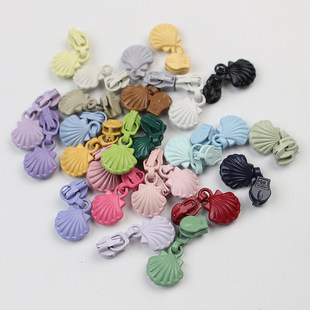 YKK拉链拉头彩色贝壳拉链头可配3号5号尼龙贝壳包diy精致系列