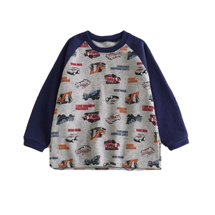 (微瑕疵款)儿童秋冬保暖加绒卫衣 男童家居长袖睡衣暖和家居服