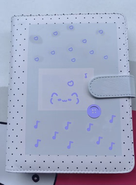 a5活页定制记录本子5寸4宫格3寸车线磁吸卡册pu皮质印刷6孔仅外壳