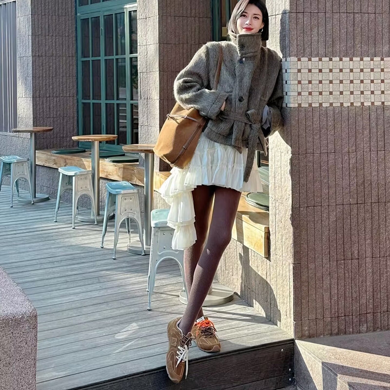 原单质感哑光微压瘦腿连裤袜女