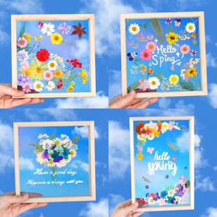 干花diy压花相框手工材料实木双面透明玻璃画框植物标本亚克力框