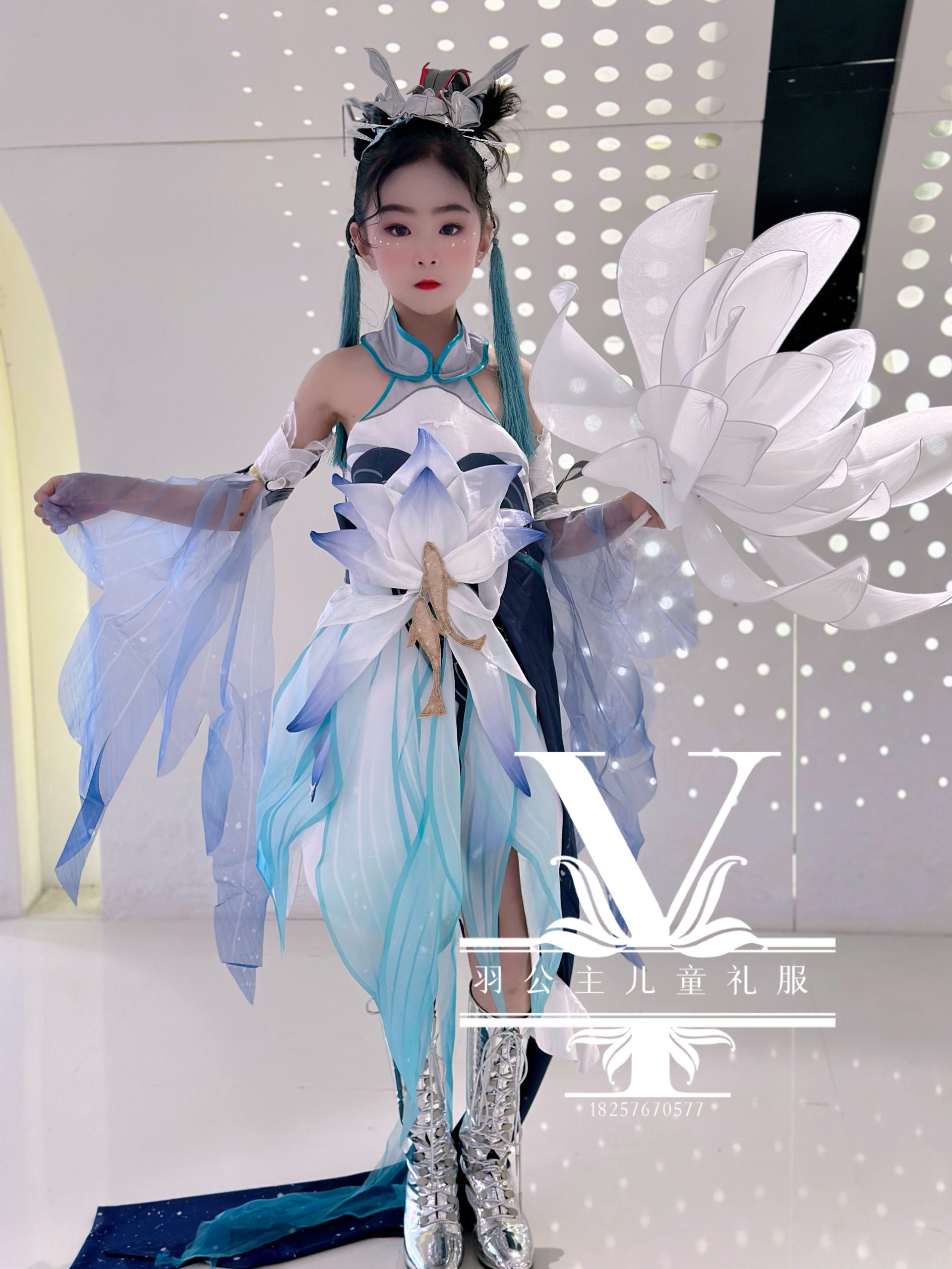 出租儿童走秀礼服卧虎藏龙中国风cos动漫服装十二星座之双子座