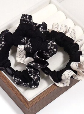 韩系清新碎花边小肠发圈女高级感2026新款扎头发绳头绳头花发饰