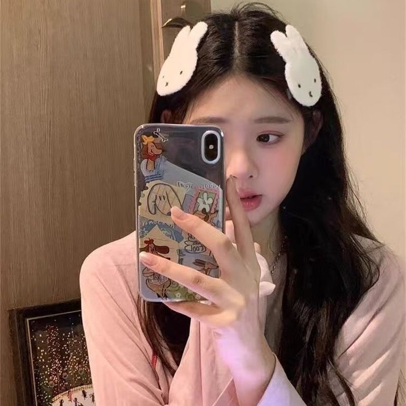 米菲兔毛绒卡通发饰刘海贴